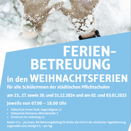 Weihnachten Ferienbetreuung 2024