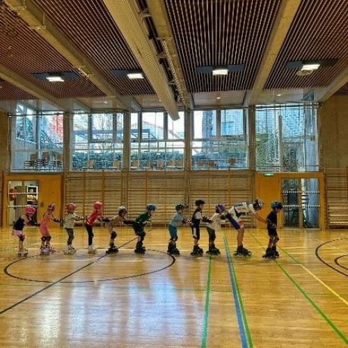 Conigli auf Rollerskates 