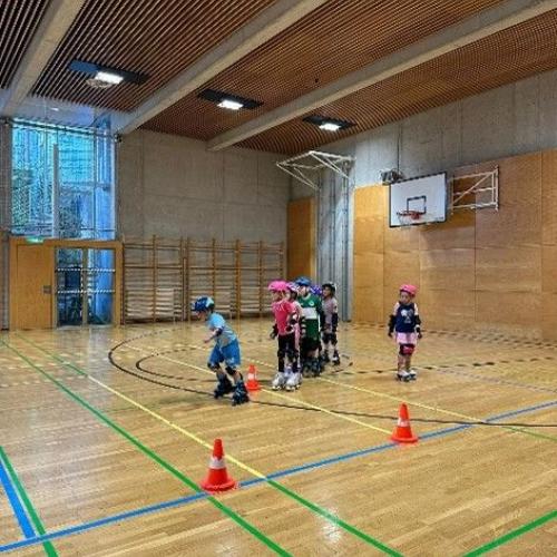 Conigli auf Rollerskates 